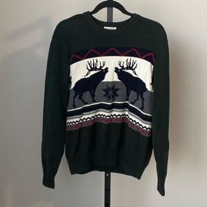 Dockers Vintage Inspired Knit Moose Sweater Size Medium